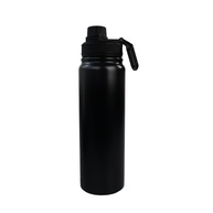 Garrafa Térmica 800ml Premium - Isolamento Quente e Frio com Alça, Aço Inox, Preto - imagem 1