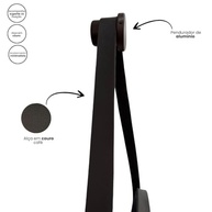 Espelho Redondo Decorativo com Alça em Couro 80cm - Design Sofisticado Café - imagem 5
