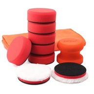SPTA Almofada de Polimento 3" - Kit 8 Peças com Alça e Toalha | Aplicador de Cera e Espuma para Pneus e Detalhamento Automotivo - imagem 2