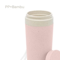 Copo Térmico de Bambu e PP com Parede Dupla Rosa 310ml - Design Elegante e Prático - imagem 4