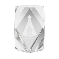 Pedra Cristal Lapidada com Imagem de Nossa Senhora Aparecida - 3cm - imagem 1