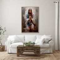 Quadro Decorativo Jesus em Oração - Tela de Madeira 60x90cm com Vidro - imagem 3
