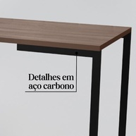 Aparador Buffet Retro Estilo Industrial Luxo com Pés de Aço e MDF Amadeirado - imagem 5