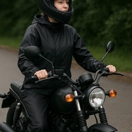 Capa De Chuva Com Capuz Impermeável Motoqueiro Proteção Contra Chuva - imagem 4