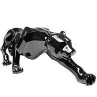 Pantera Negra Maciça Estatueta de Cerâmica 37cm - Decore com Estilo e Força - imagem 1