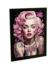 Quadro Decorativo Marilyn Monroe Grafite Tattoo - Moldura Premium com Impressão HD - imagem 2