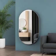 Espelho Oval de Corpo Inteiro 80x50cm com LED - Design Premium para Quarto e Sala - imagem 5