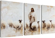 Kit 3 Quadros Decorativos Canvas 40x50 cm com Tema Jesus - Decore com Fé e Estilo - imagem 2