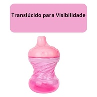 Copo com Bico Rosa 240ml para Bebê - Polipropileno Seguro e Resistente a Mordidas - imagem 5