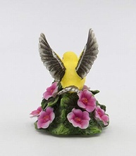 Estatueta de Pássaro Dourado em Porcelana com Flores de Rosa Selvagem - 9,5 cm | Decoração Elegante e Requintada - imagem 4