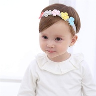 Cinta de Cabelo com Flores para Garotas - Estilo Infantil com Babador Bebê, Acessório de Joalheria Fácil de Usar e Durável - imagem 1