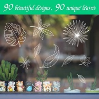 Adesivos de Janela com Folhas Brancas - 90 Designs Refletivos para Decoração e Proteção contra Pássaros - imagem 4