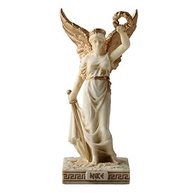 Miniatura Nike Greek Goddess of Victory 10 cm - Pintada à Mão com Acabamento em Ouro Branco - imagem 2