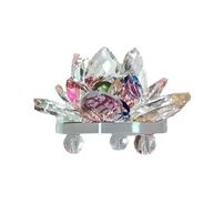Escultura de Cristal Lótus com Base - Decoração Elegante para Mesa e Prateleira - imagem 4