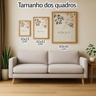 Quadro Decorativo Seja Luz com Moldura Dourada - Frase Motivacional Espiritualidade para Sala, Quarto e Escritório - imagem 2