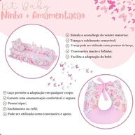 Almofada de Amamentação com Ninho Redutor Floral Elizabeth - Conforto e Segurança para Bebês - imagem 5