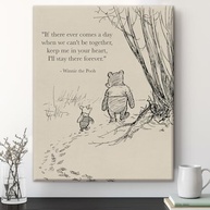 Arte de Parede Clássica com Citação do Urso Pooh - Pintura em Tela 20x25cm - imagem 2