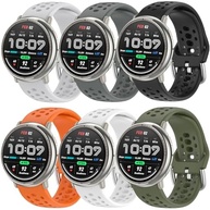 ViCRiOR Pacote com 5 pulseiras de relógio compatíveis com Amazfit Active 2/Active, pulseira de silicone macio respirável de 20 mm para Amazfit GTS 4/4 Mini / 3 / 3e/ 2 Mini / 2e/ 2 feminino e - imagem 2