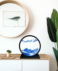 SANDCLE Moving Sand Art 3D Azul - Decoração Relaxante com Areia em Movimento para Mesa - imagem 3