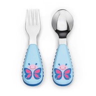 Kit de Talheres Zoo Borboleta Skip Hop - Aço Inox com Silicone, Estimula Autonomia Infantil - imagem 1