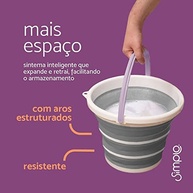 Balde Dobrável 10L Simplo - Economize Espaço com Estilo e Praticidade - imagem 1
