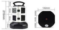 Torre de Tomada Vertical com 3 Entradas e 2 USB: Organize e Carregue com Segurança! - imagem 2