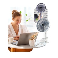 Ventilador Portátil Recarregável USB 3 Velocidades 360° Silencioso com Suporte Flexível - Ideal para Escritório, Quarto e Viagens - imagem 1