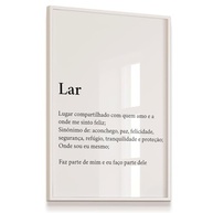 Quadro Decorativo Lar Significado - Moldura Branca com Acabamento Laminado | Decore com Estilo e Sentido - imagem 2