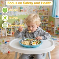 Pratos Infantil Aço Inox com Sucção Blissleaf - Seguros, Divertidos e Práticos - imagem 4