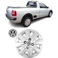 Jogo 4 Calotas Aro 14 VW Saveiro G5 G6 G7 2009-2017 Grid GR108CA com Adesivo Logo Resinado - imagem 3