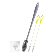 Kit Escovas para Garrafas e Canudos - Silicone Antiodor com Gancho Adesivo - imagem 2