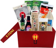 Kit Sushi Hot Roll Oriental Com 9 Itens - Arroz, 2 Algas, Shoyu, Esteira, Vinagre, Panko, Tarê e Gergelim - imagem 1