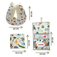 Almofada de Amamentação com Porta Fralda e Lenço - Kit Completo para Mães Modernas - imagem 3