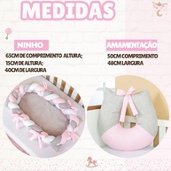 Ninho Redutor Bebê Rosa - Almofada de Amamentação Portátil com Design Confortável - imagem 5
