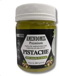 Pasta de Amendoim Premium - 260g Chocolate Branco com Pistache - Amendomel - imagem 2