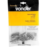 Bucha de Fixação 5mm Vonder com Anel: Kit 10 Peças para Suporte Firme e Duradouro - imagem 4