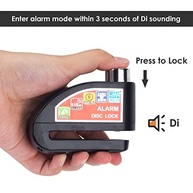 DEDC Trava de Disco com Alarme 110dB: Segurança Antifurto para Motos e Scooters - imagem 3