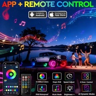 Kit Luzes de Roda LED RGBW com App: Ilumine seu Carro com Estilo e Segurança! - imagem 3