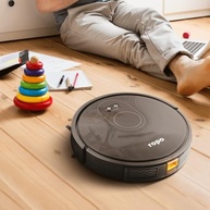 Robô Aspirador Ropo Glass 3 Preto - 4 em 1 com Lâmpada UV, App, Alexa e Google Home - imagem 3