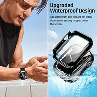 Capa Protetora Goton à Prova d'Água para Apple Watch 38mm (Series 1, 2, 3) com Vidro Temperado - imagem 4