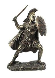 Estatueta de Aquiles em Resina com Acabamento Bronze Antigo - Decoração Temática Grega - imagem 2