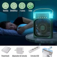 Ventilador Portátil com Purificação de Ar Integrada - Controle Remoto e Umidade Automática - imagem 4