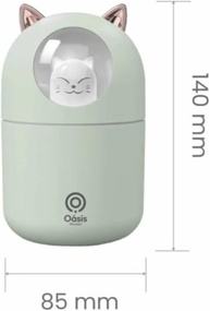 Umidificador de Ar Gatinho com LED - 300ml, Design Fofo, Silencioso, USB, Difusor de Aromas - imagem 3