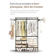 Estante Organizadora Multiuso com Arara e Prateleiras - Design Moderno e Prático - imagem 5