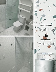 Adesivo para Piso Texturizado Granilite Ariel - Autocolante Lavável com Proteção Antibactericida - imagem 3