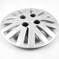 Jogo 4 Calotas Aro 13 VW Gol G5/G6 2008-2015 Grid Prata com Adesivo Resinado Logo VW - imagem 5