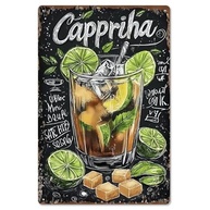Placa de Alumínio com Arte de Coquetel Caipirinha - 20x30cm - Decoração Vintage Rústica - imagem 4
