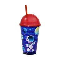 Copo com Canudo e Tampa 550ml Estampas Variadas - Astronauta | Seguro, Divertido e Ideal para Crianças - imagem 2