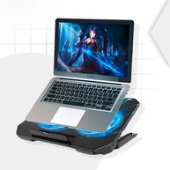 Base Suporte para Notebook até 17" com Cooler Duplo Ultra Silencioso, LED Azul, 8 Níveis de Altura, USB Extra – Refrigeração Potente e Conforto Ergonômico - imagem 3
