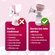 Bomba de Tirar Leite Automática Elétrica Portátil com Tela LED, 2 Modos e 9 Níveis - Conforto Mãos Livres e Silenciosa - imagem 4
